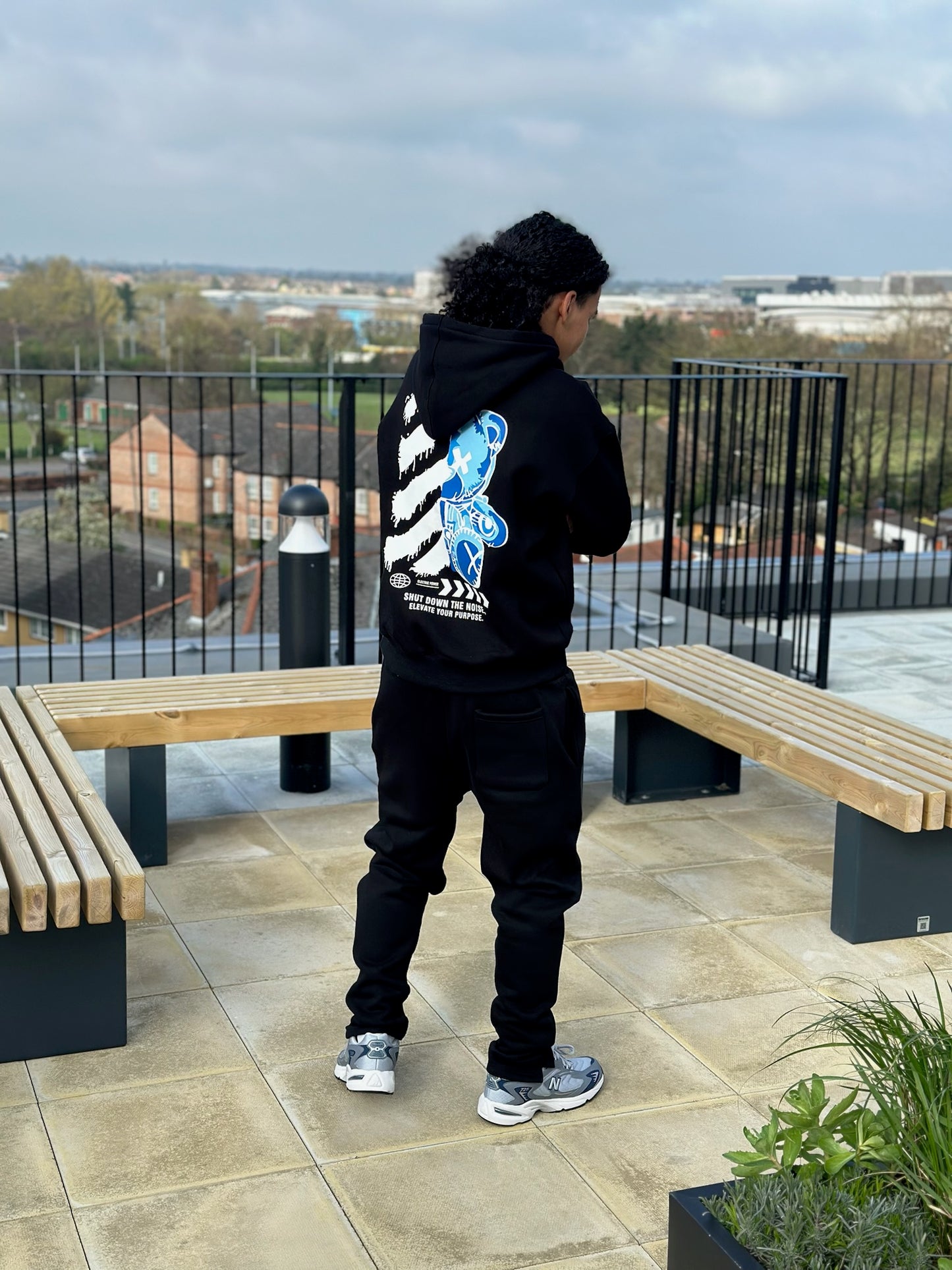 SHUTDOWN TEDDY OVERSIZED HOODIE